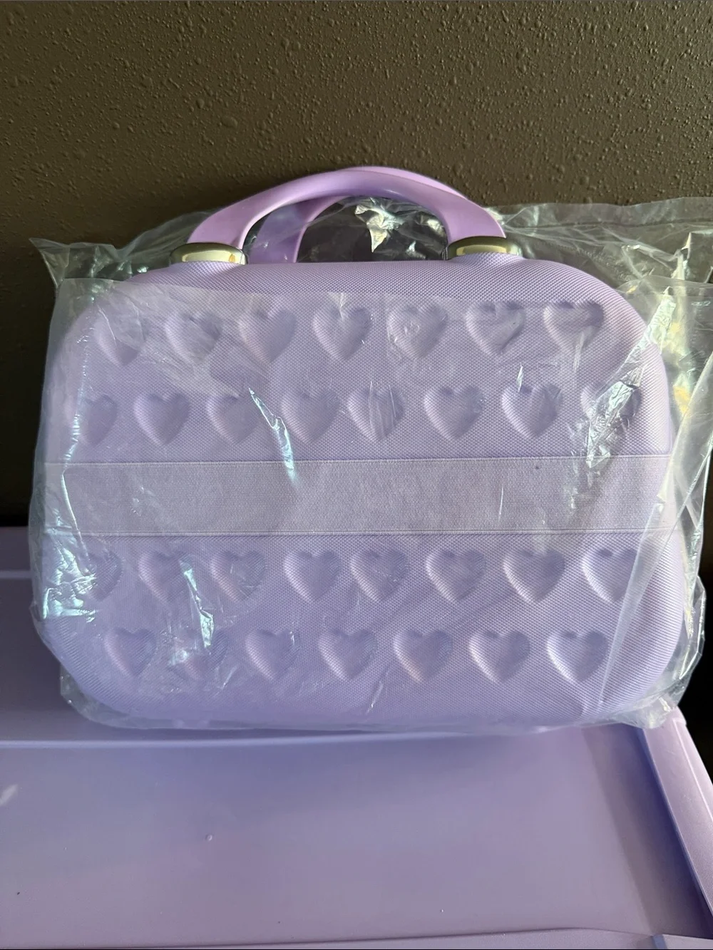 Hello Kitty Lavender Embossed Cosmetic Case